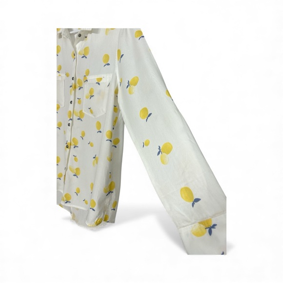 BILLI T Lemon Print Women's Top - Picture 4 of 5